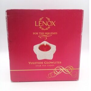 Lenox Yuletide Glowlights Star Tea Light Open Box New Unused